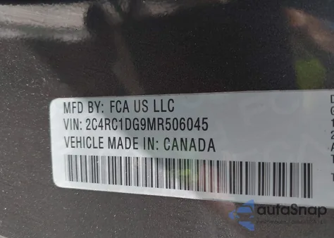2021 Chrysler Voyager Lxi from USA, damaged, VIN 2C4RC1DG9MR506045